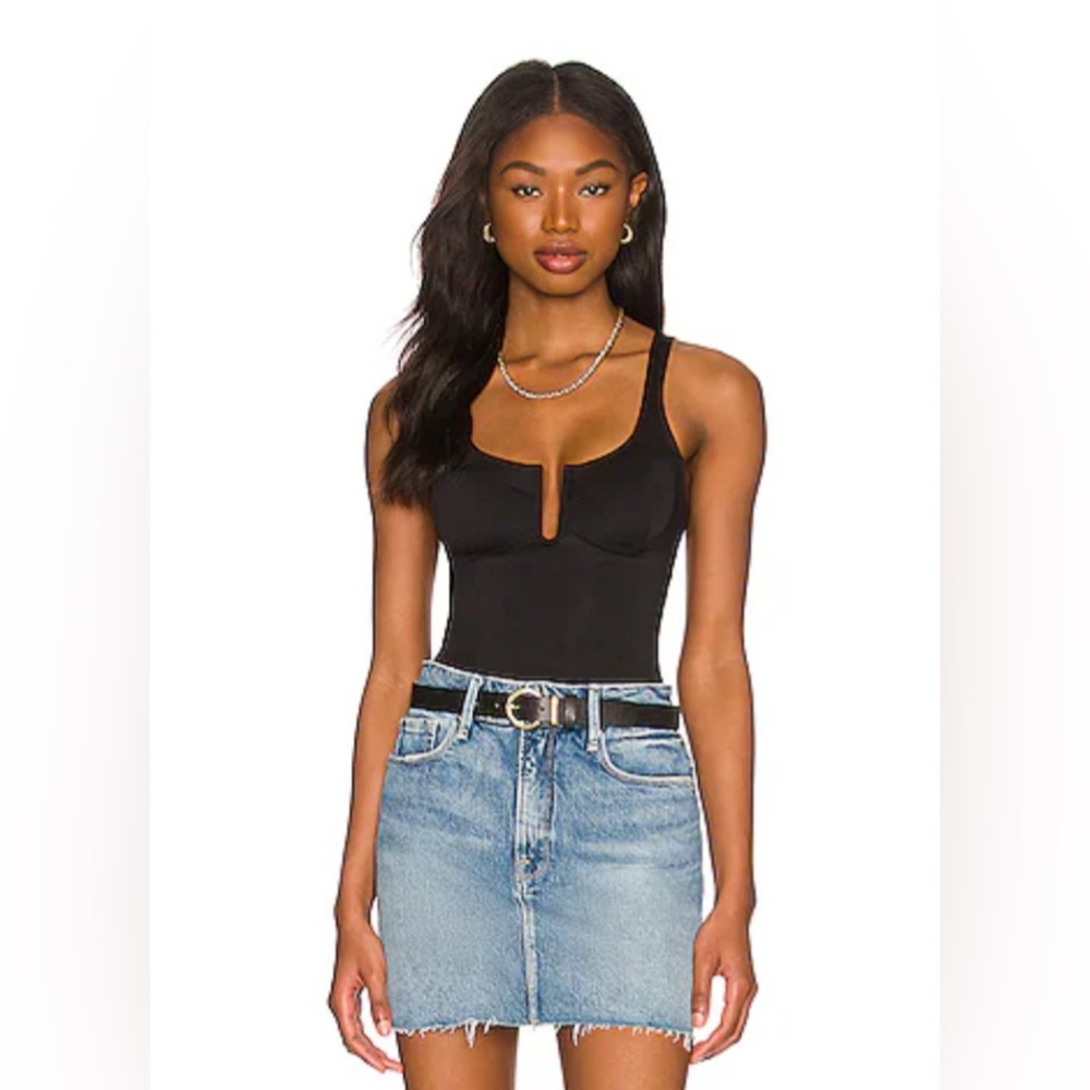 Good American Black Bodysuit
